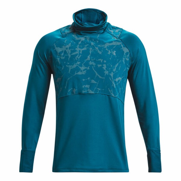 Under Armour Outrun The Cold Funnel Longsleeve Herren - Blau, Größe M