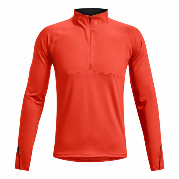 Under Armour Qualifier Run 2.0 1/2 Zip Longsleeve Herren - Orange, Größe L