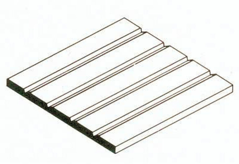 Strukturplatte, 0,5x150x300 mm. Spur S-Maßstab, 1 Stück