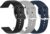 3*Ersatzband kompatibel für galaxy Watch Active, Uhrenarmband Silikon Smartwatch Silikon Ersatzarmband Sport Band Weiche Atmungsaktive 20mm Armband Unisex Volltonfarbe Silikon (6.7-8.1″)