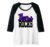 Damen T-Shirt mit Aufschrift „1st Grade Rocks“, Violett Raglan