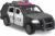 Driven by Battat Micro Polizeiauto 23 cm mit Pfeilverkehrszeichen, Lichtern und Tönen – Polizei Spielzeugauto mit Geräuschen, Funktionen – Spielzeug Auto ab 3 Jahren