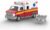 Driven Micro Krankenwagen 23 cm mit Lichtern und Tönen – Spielzeugauto mit Sirenen Geräusch, Funktionen und Krankentrage – Spielzeug ab 3 Jahren