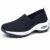 Hsyooes Damen Slip On Sneakers Outdoor Walkingschuhe Freizeit Atmungsaktive Fitness Gym Turnschuhe,Blau a,37 EU