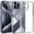 ivoler 3 in 1 Hülle für iPhone 15 Pro Max 6.7 Zoll, 1 Handyhülle mit 2 Stück Schutzfolie, [Nie Vergilbung] [Militärischer Schutz] [Kameraschutz] Transparent Stoßfest Schutzhülle Kratzfest Case