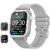 LIGE Smartwatch Herren mit Telefonfunktion,1.85″ Fitnessuhr mit SpO2/Herzfrequenz Monitor,Blutdruckmessgerät,123 Sportmodi,Mehrsprachig,IP67 Wasserdicht Smart Watch für Android iOS Grau