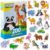 Magdum 20 Glücklicher Zoo Magnete Kinder für magnettafel – Magnet Spielzeug – Kühlschrankmagnete – Kühlschrank Magnete Set -Spielzeug – Lernspiele ab 3 Jahre