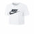 Nike Sportswear Essential Crop T-Shirt Damen – Weiß, Schwarz, Größe XS