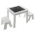 Sphera Kindertisch mit 2 Hockern – Weiß – 57x57x51 cm