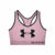 Under Armour Mid Keyhole Graphic Sport-BH Damen – Rosa, Schwarz, Größe XS