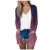 Western Damen,Sweatmantel Kunstfell Mantel Steppmantel Agu Regenjacke Wasserdichte Regenjacke Fliegerjacke Leder Mintlimit Bolero Streifen Blazer Blazer Wolf Grey Vintage(Hell Violett-5, S)