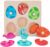 YGJT Greifpuzzle Holzpuzzle ab 1 Jahr | 12 Teiliges Steckpuzzle Holzspielzeug Set | Kinder Sortierspiel Montessori Motorikspielzeug Lernspielzeug | Geschenk für Baby Mädchen und Jungen (Dino & Eier)